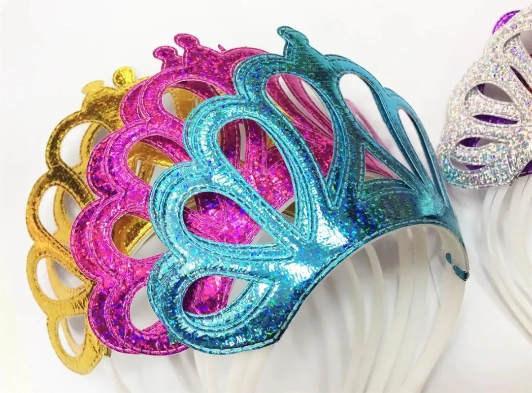 Tiara Corona De Princesa Pack X6 Colores Surtidos