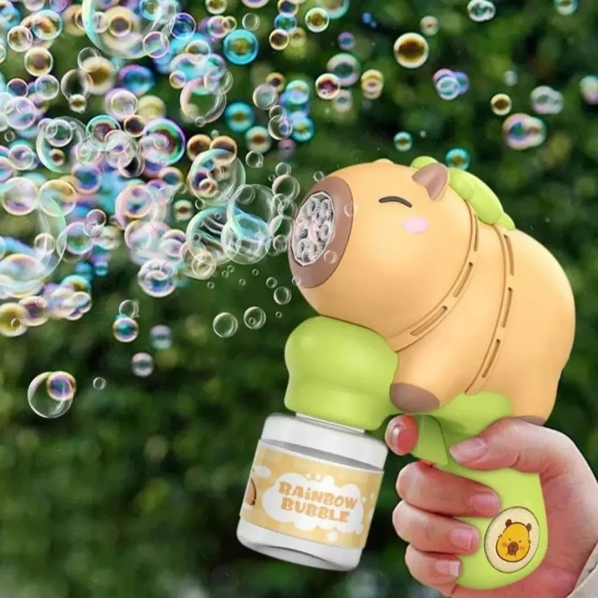 Pistola Burbujero Capibara Con Luz Y Sonido A Pila