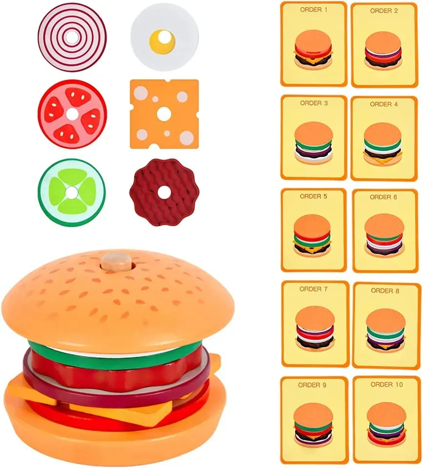 Hamburguesa En Madera Montessori Accessorios