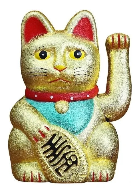 Gato Llama Dinero Grande 27 Cm Llama Fortuna Dorado