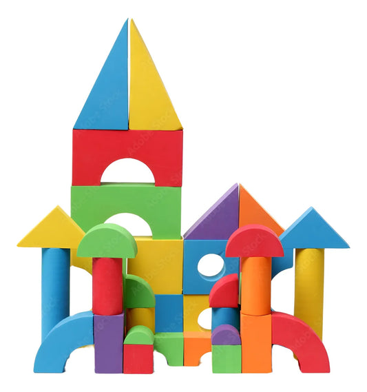 Bloques De Goma Eva 40pcs Multicolor Montessori