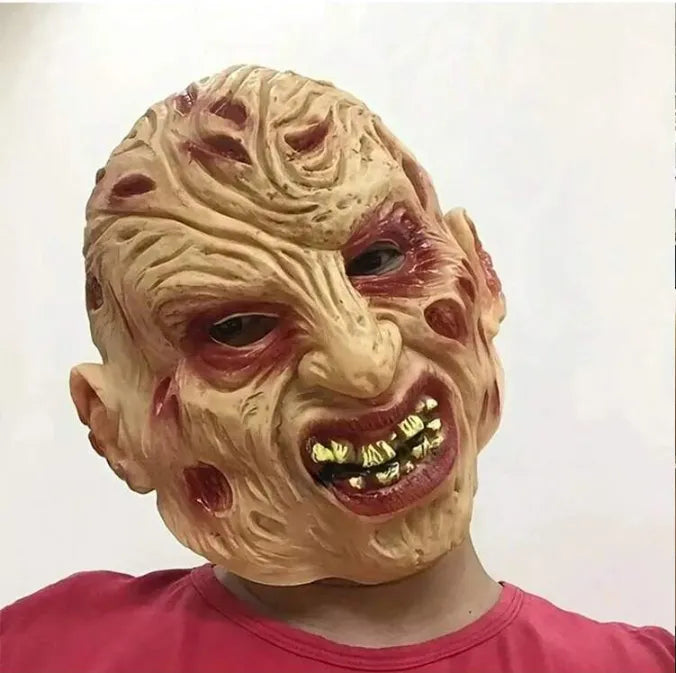 Mascara Freddy Krueger En Latex Cosplay Disfraz