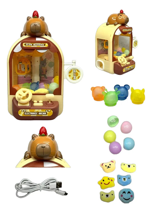 Máquina De Regalos Con Garra Capibara Luz Y Sonido