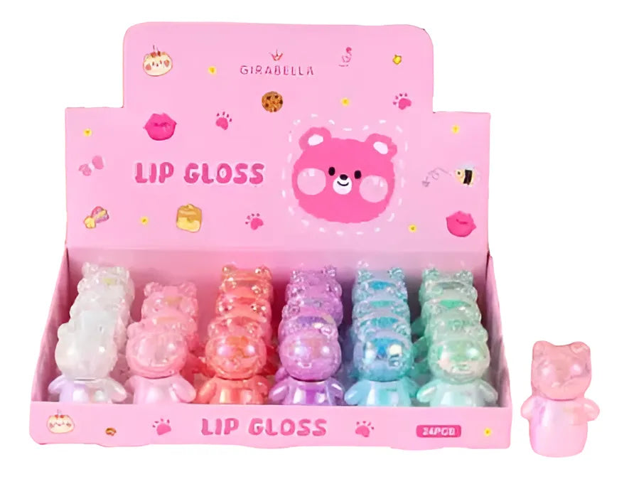Maquillaje Infantil Brillo Labial Osito Brillante