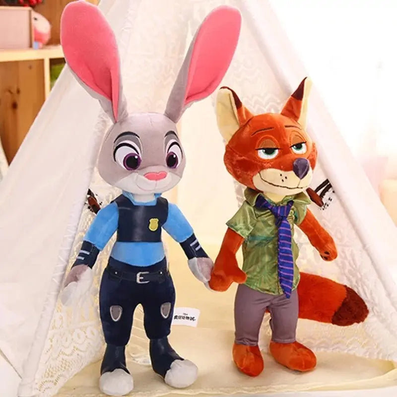 Pack 2 Peluches Zootopia Judy Hopps Nick Wilde 40cm