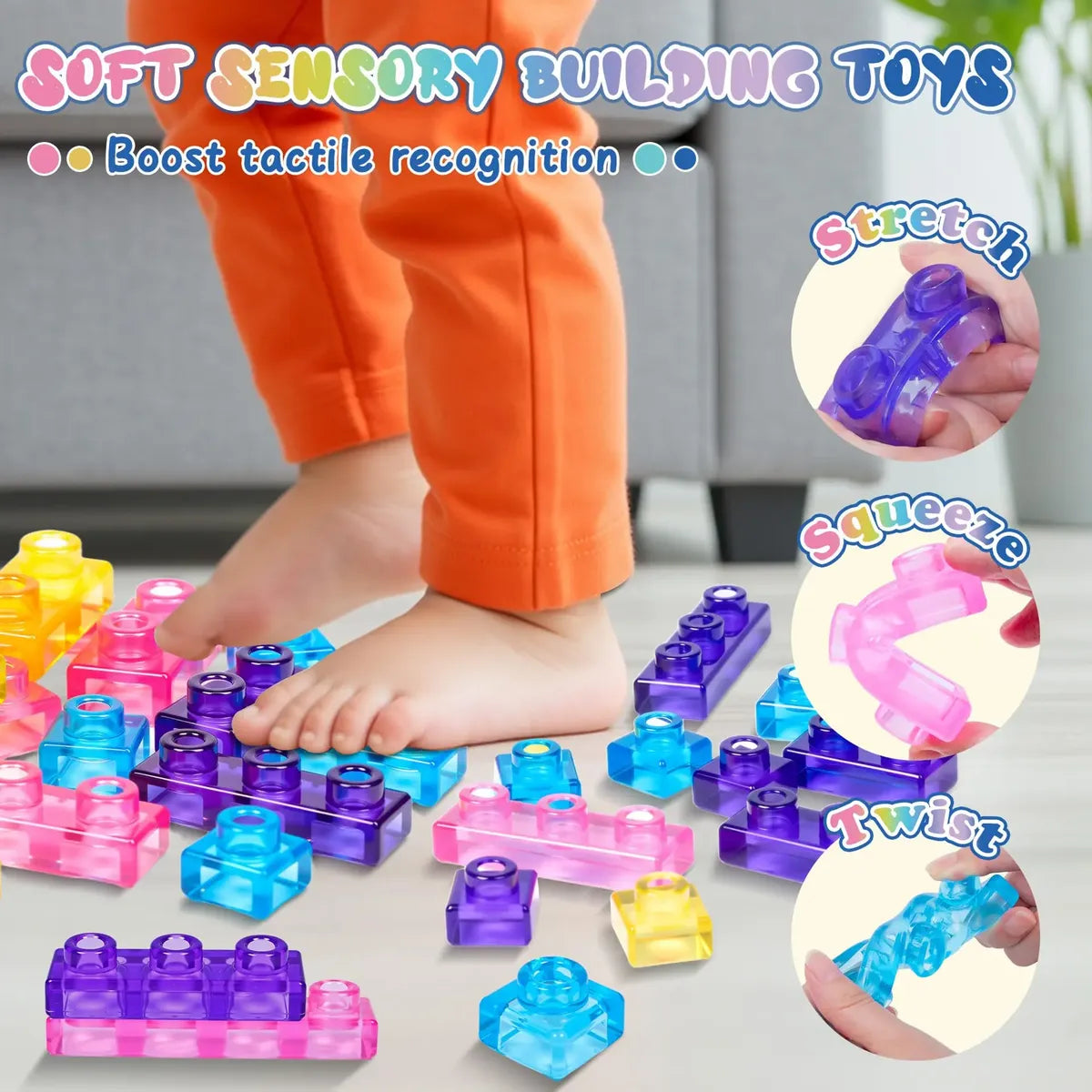 Bloques De Construccion Blandos Gelatina 40pcs
