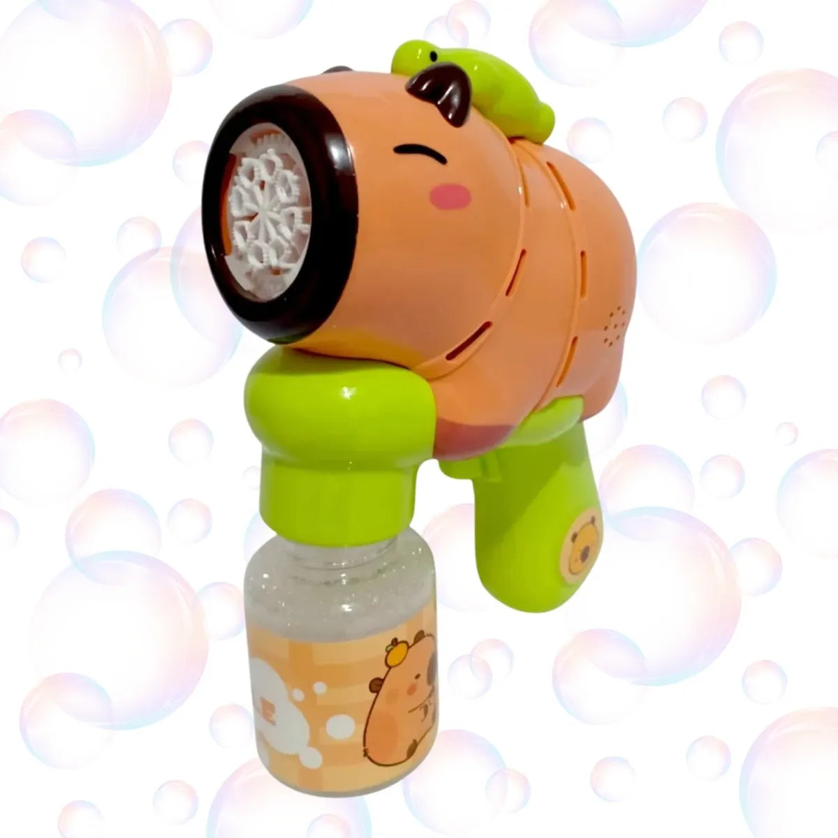 Pistola Burbujero Capibara Con Luz Y Sonido A Pila