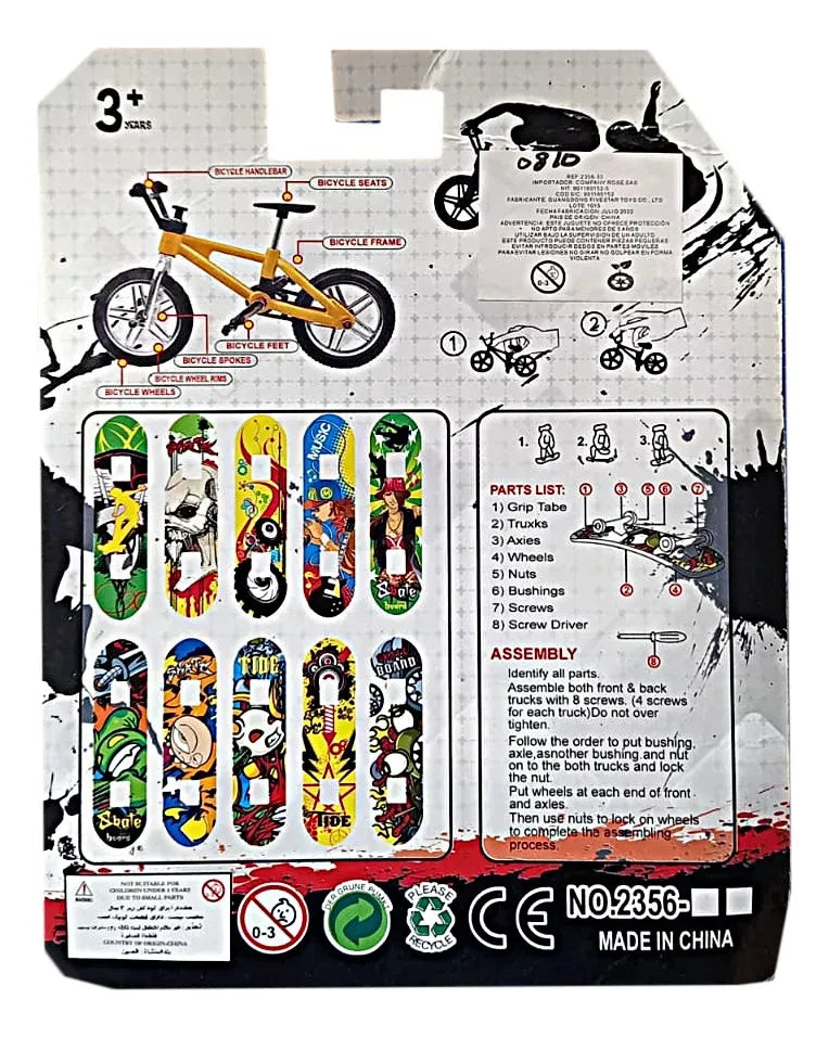 Set Mini Skate Patineta Y Mini Bici Bmx