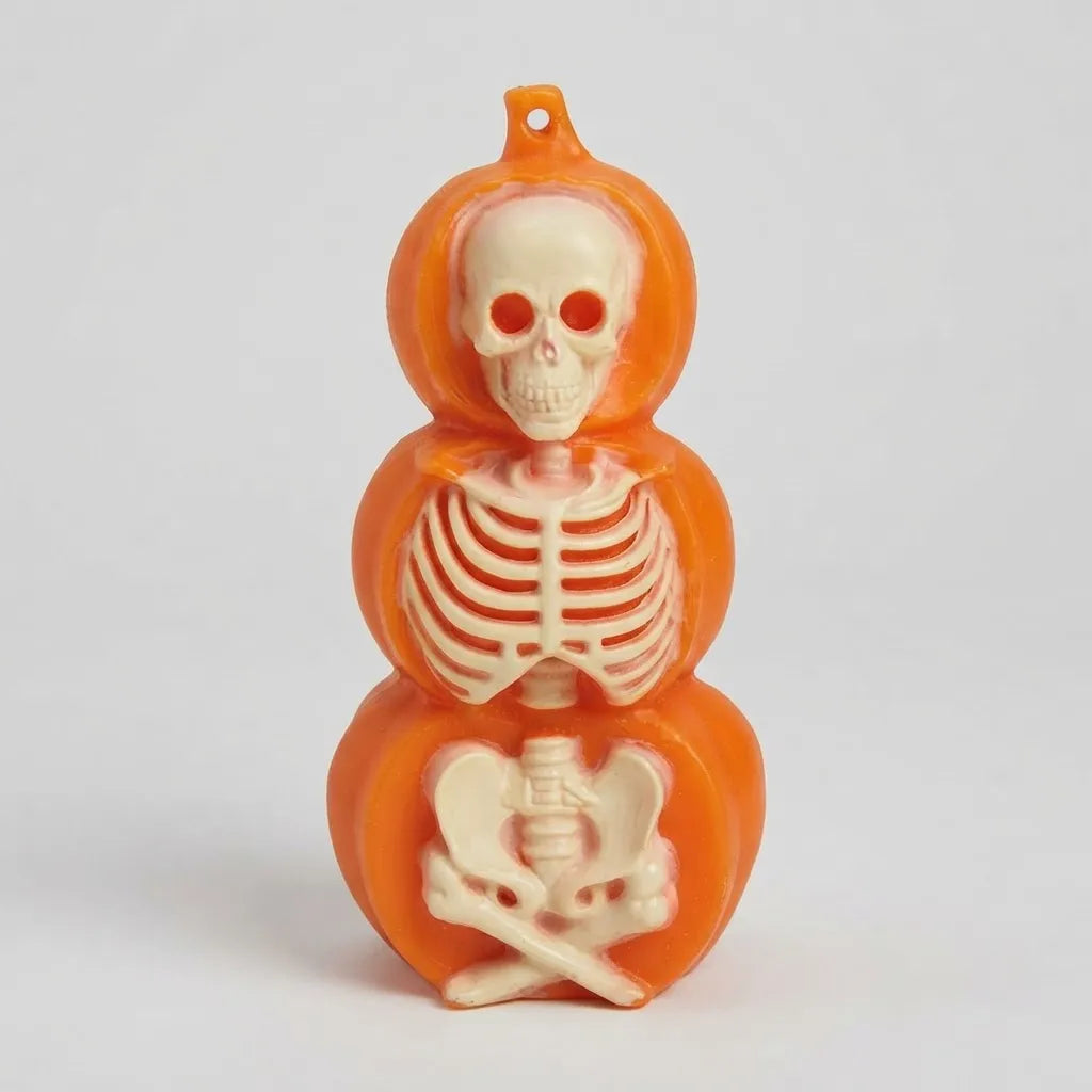 Veladora Led Calabaza Y Esqueleto Halloween
