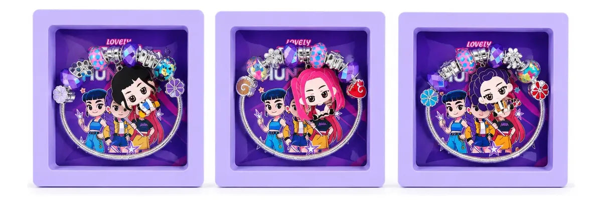Pulsera Guerrera Kpop Con Dijes Infantil