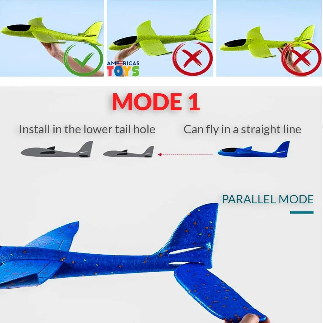 Avion De Espuma Juguete Planeador Gigante 84cm
