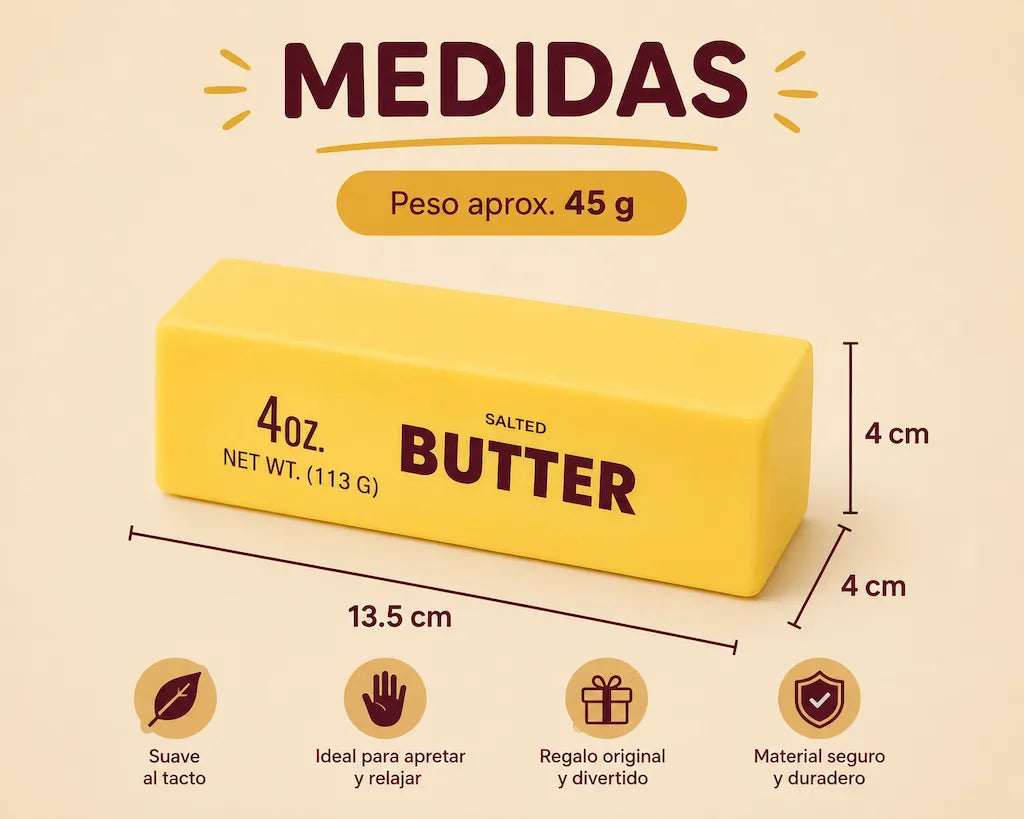 Juguete Antiestrés Manteca Butter 13 Cm