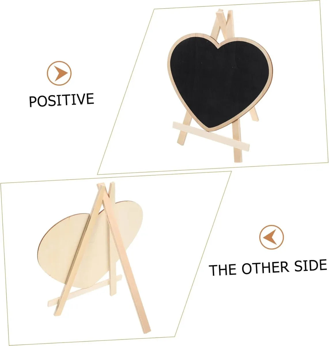 Pizarra Mini Con Atril Corazon 10x8cm