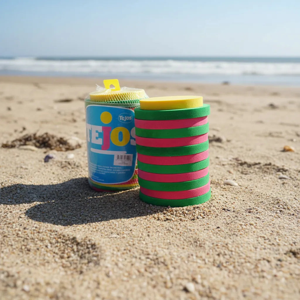 Tejo De Madera En Red 13 Piezas En Colores 13mm