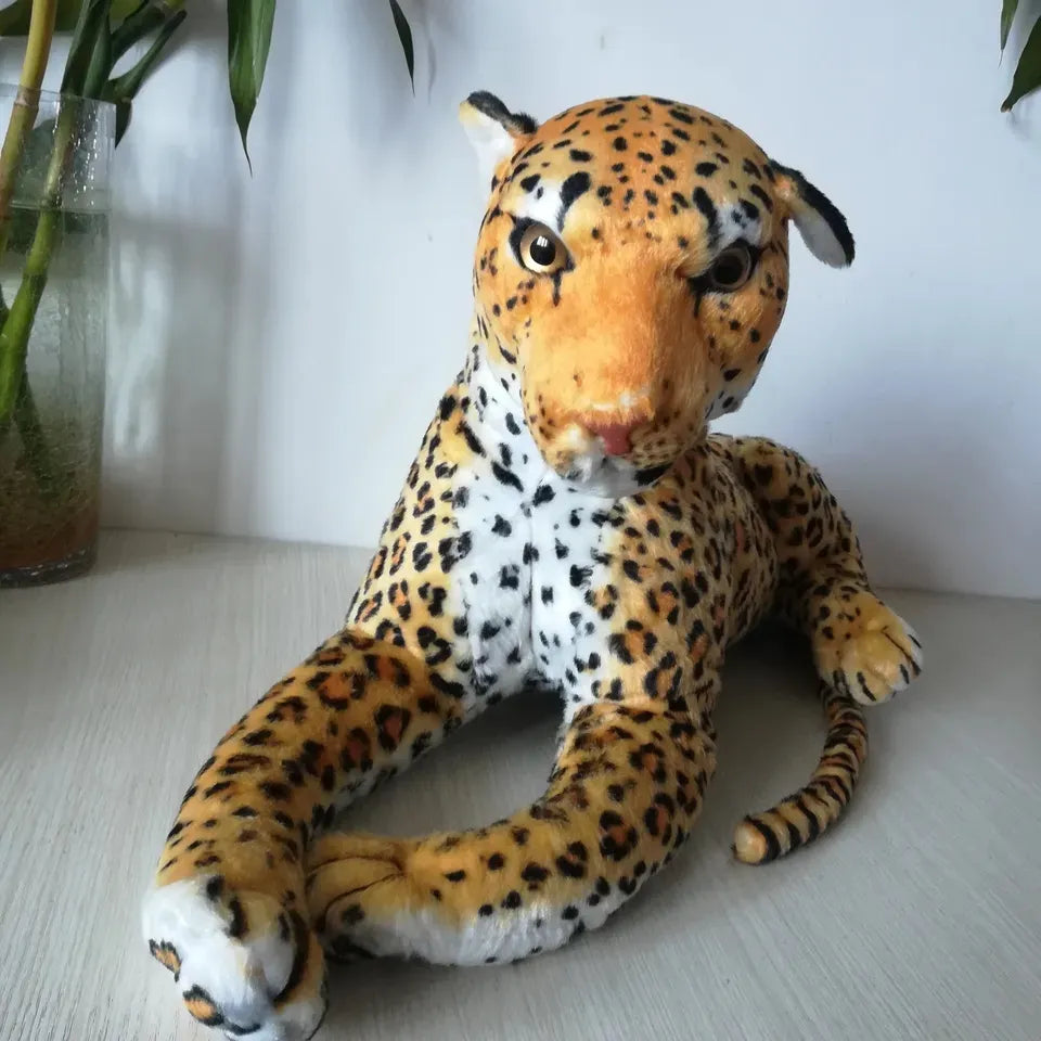 Peluche De Leopardo 80cm Grande Importado Realista