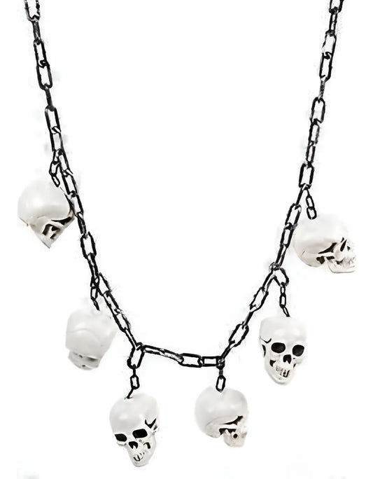 Decoración Halloween Cadena De Calaveras 5pc 110cm