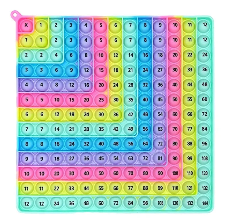 Pop It Tabla De Multiplicar Didáctico Antiestrés