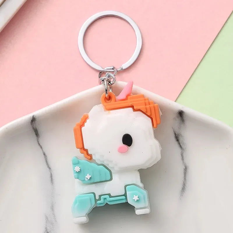 Llaveros Unicornio Pixelados Pack X12 Sorpresitas
