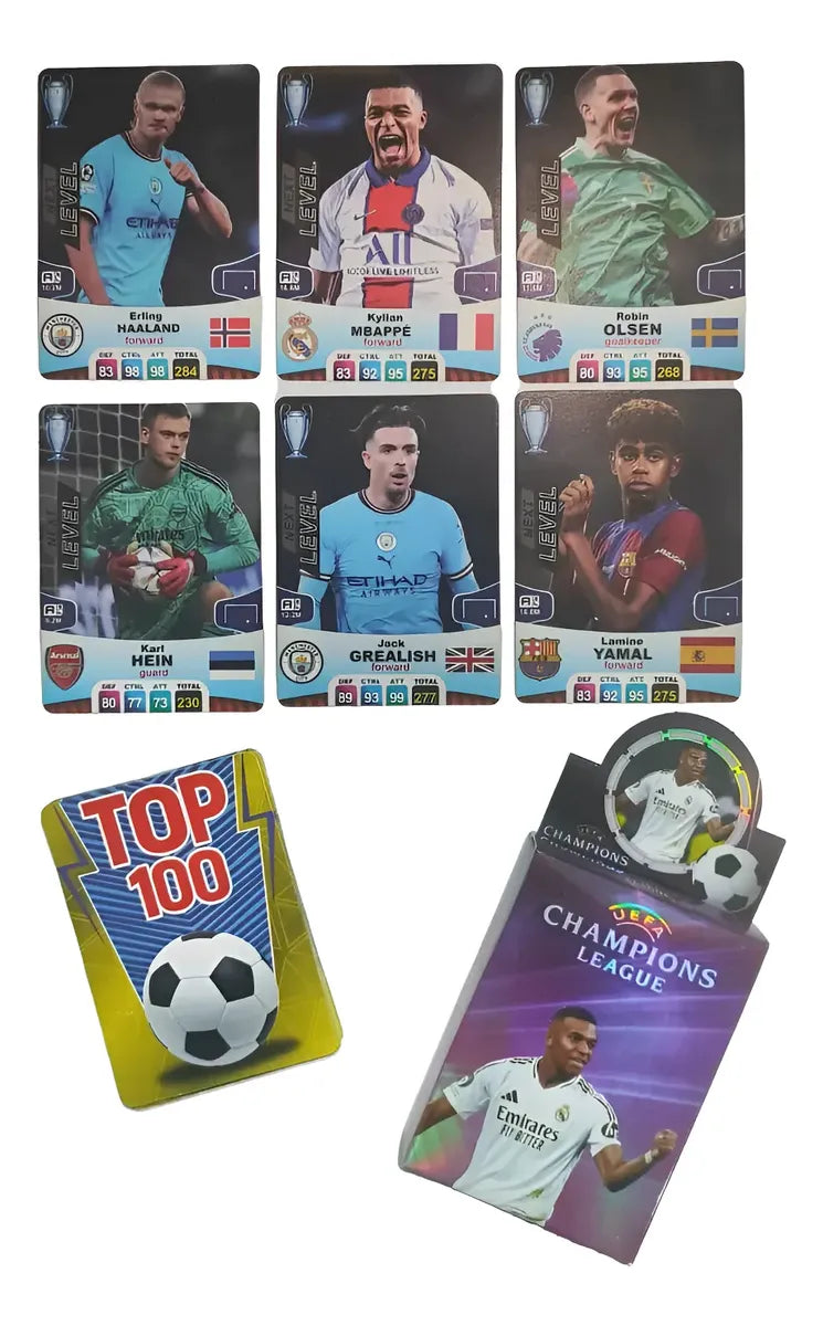 Mazo de Cartas Coleccionables de la Champions league Futbol