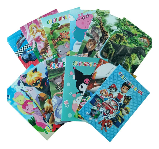 Libros Para Colorear Pack X12 Modelos + Stickers