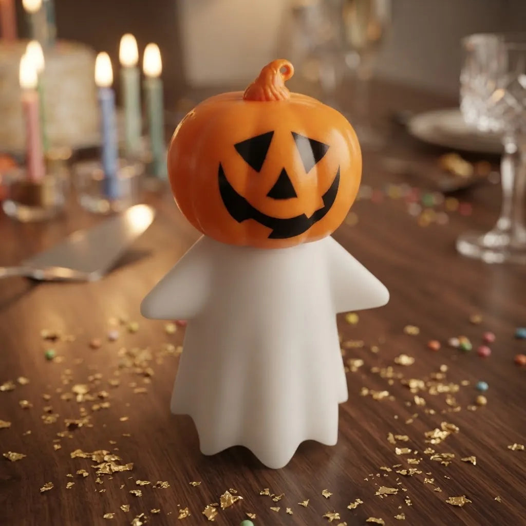 Veladora Led Fantasma Calabaza Decoracion Halloween