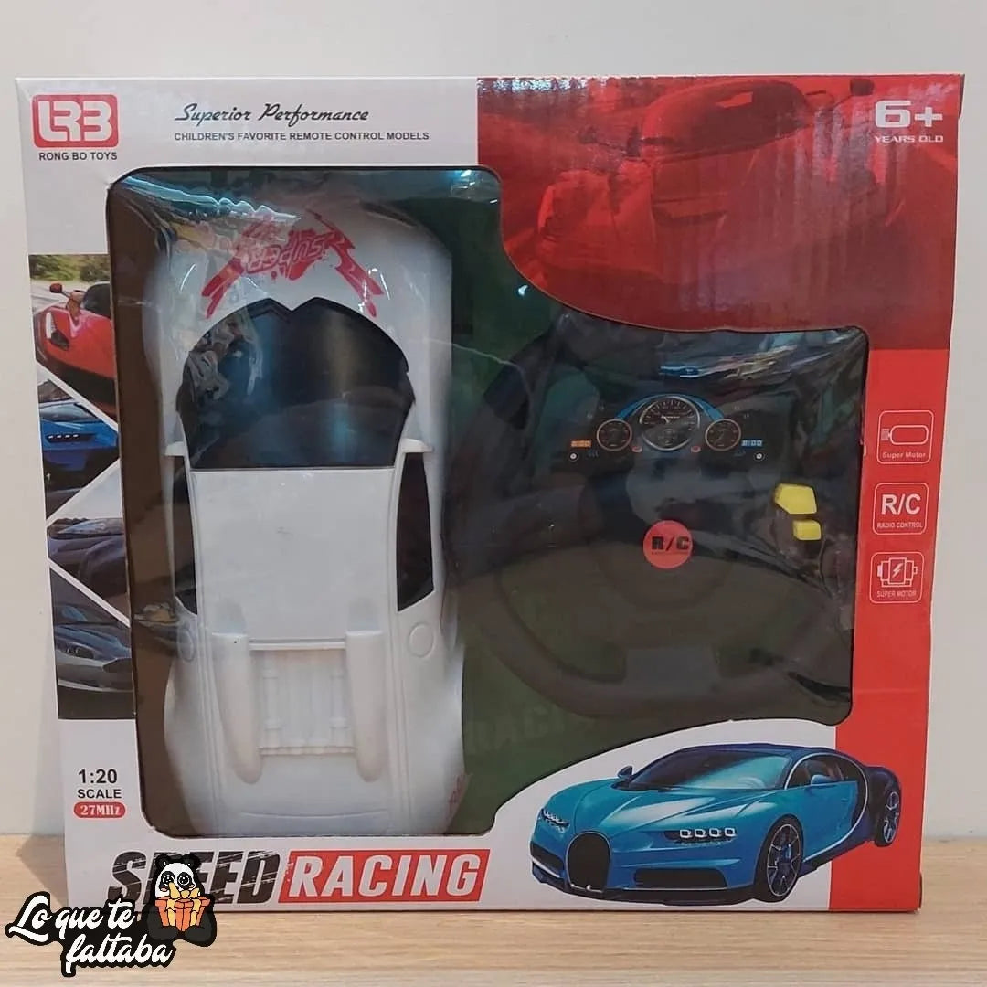 Auto A Control Remoto Con Volante Color Blanco