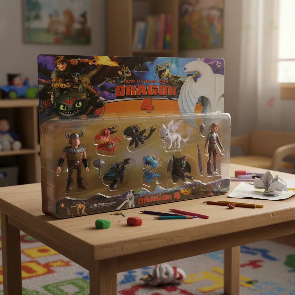 Set De Muñecos Como Entrenar A Tu Dragon 8pcs