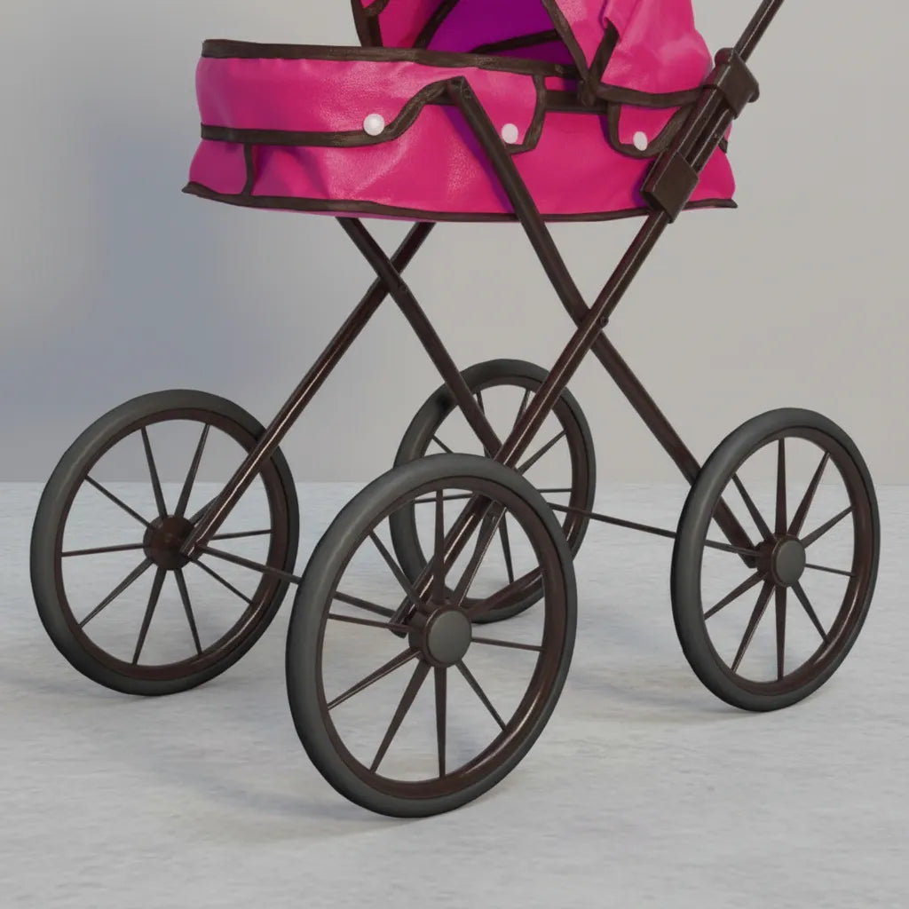 Cochecito De Muñecas Moises Realista 39x66x74cm