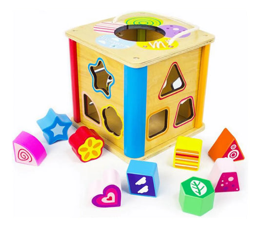 Cubo Didáctico En Madera Multifuncional Montessori