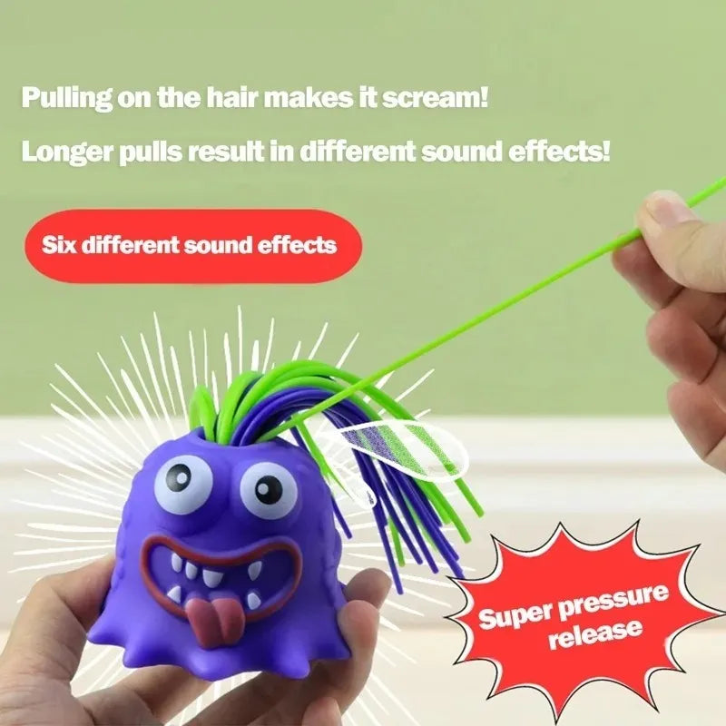 Monstruo Chillón Grita Tira Pelo Fidget Antiestrés