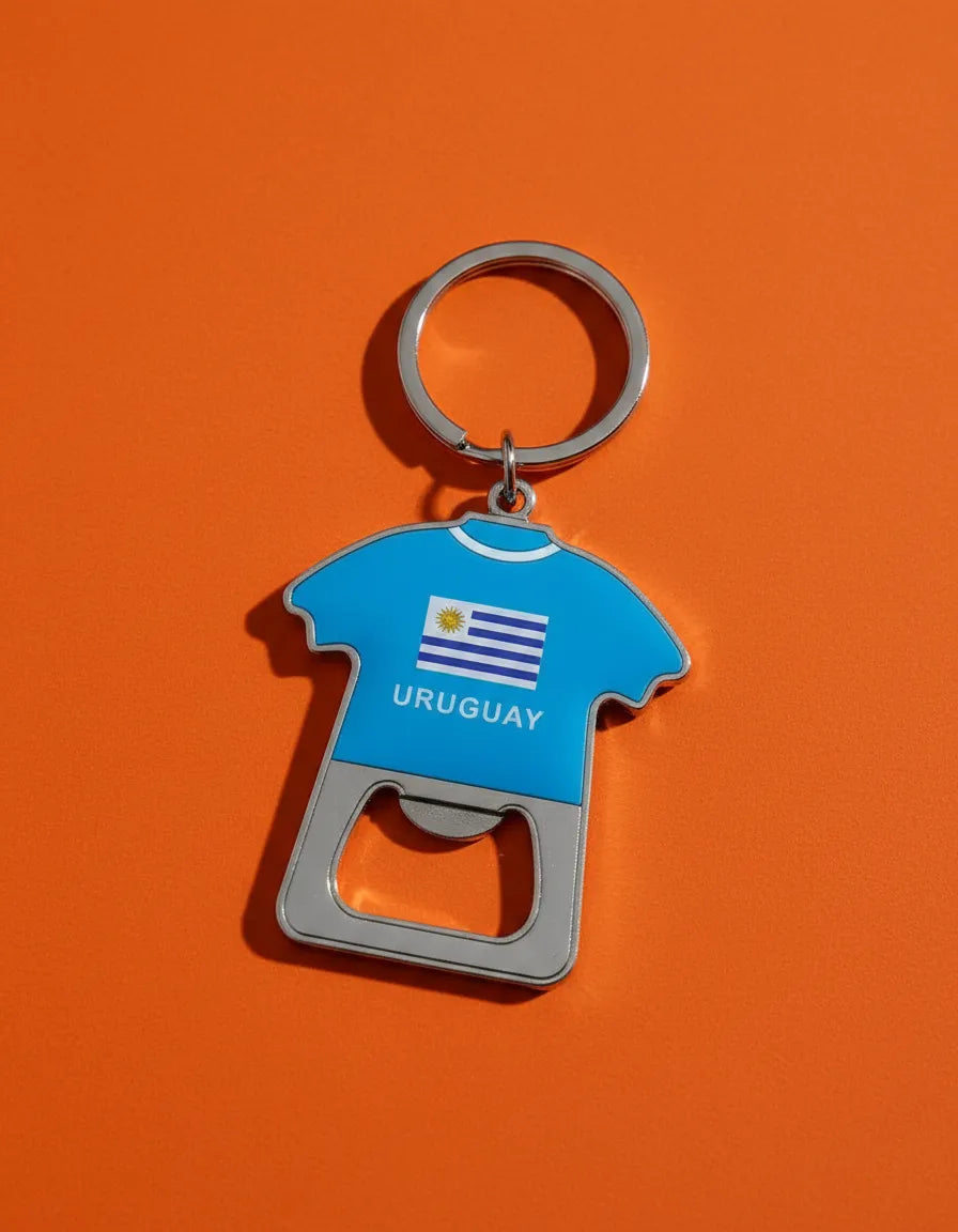 Llavero Destapador Metálico Camiseta Uruguay