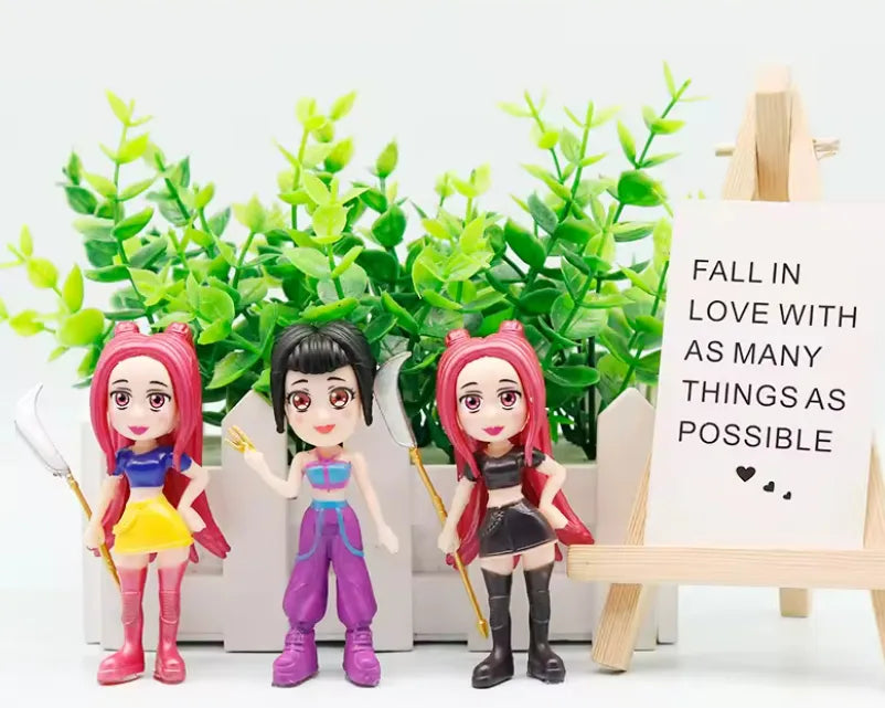 Muñeca Guerrera Kpop Demon Hunters Llavero+3 Cartas