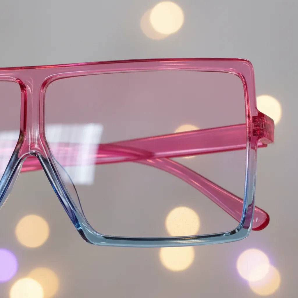 Lentes De Cotillon Cuadrados Grandes Transparentes
