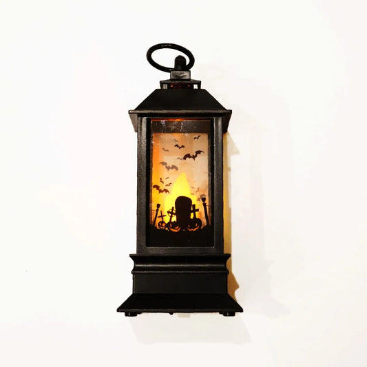 Lampara Farol Decoracion Halloween 13cm Pack X2