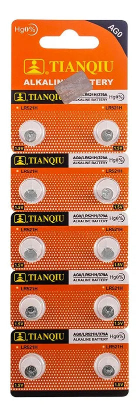 Pilas Ag0, Tira Con 10 Pilas Alcalinas De 1.5