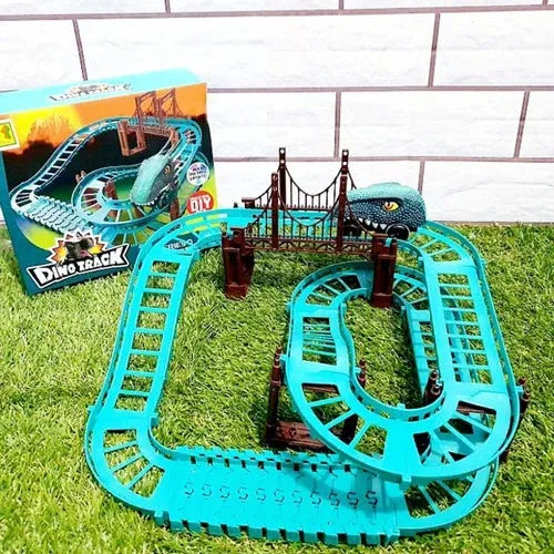 Pista De Auto Dinosaurio 38 Pcs A Pila Encastrable