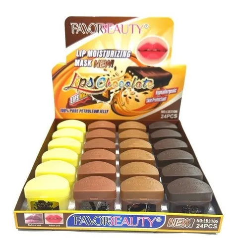 Balsamo Labial De Chocolate X24 Vaselina Infantil