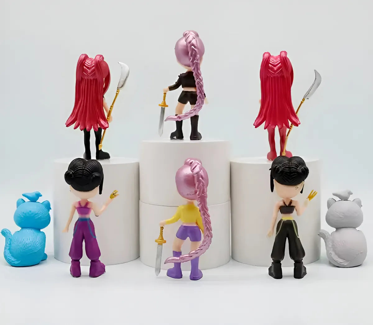 Muñeca Guerrera Kpop Demon Hunters Llavero Pack X4