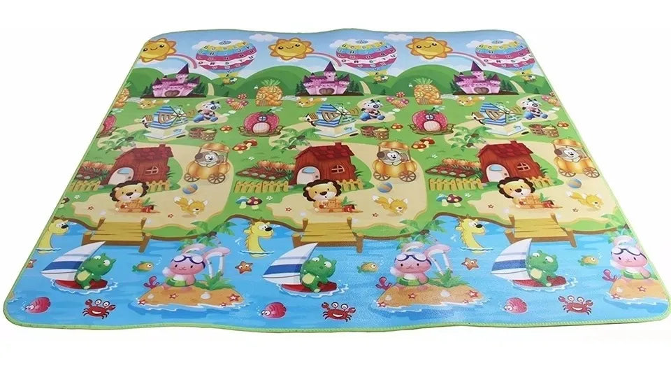Alfombra De Goma Antigolpe Infantil 120x180 Animal