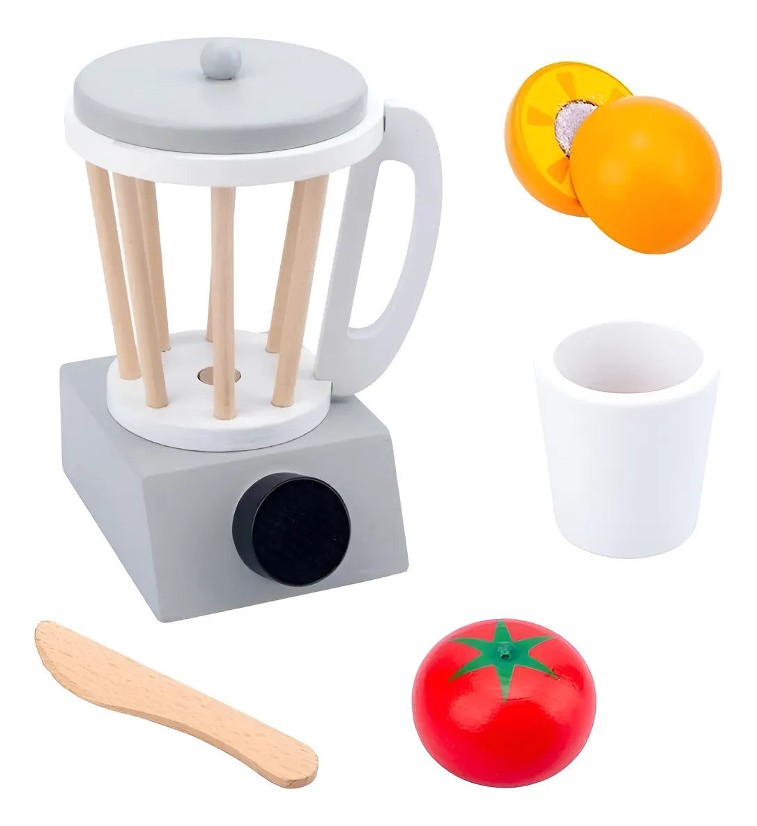 Licuadora En Madera Montessori Accesorios
