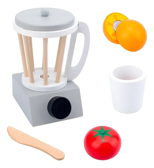 Licuadora En Madera Montessori Accesorios