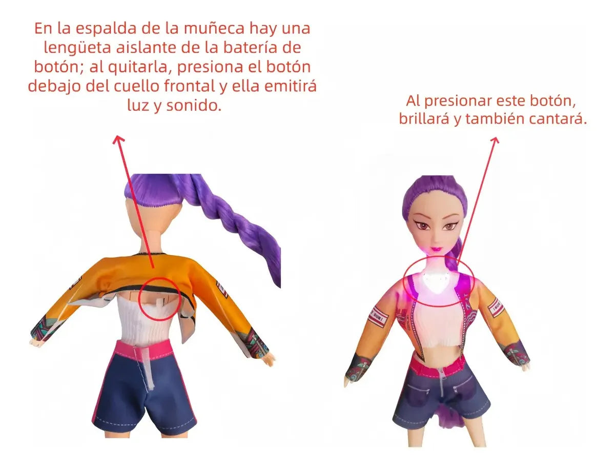 Pack X3 Muñecas Guerreras Kpop Articuladas C Sonido