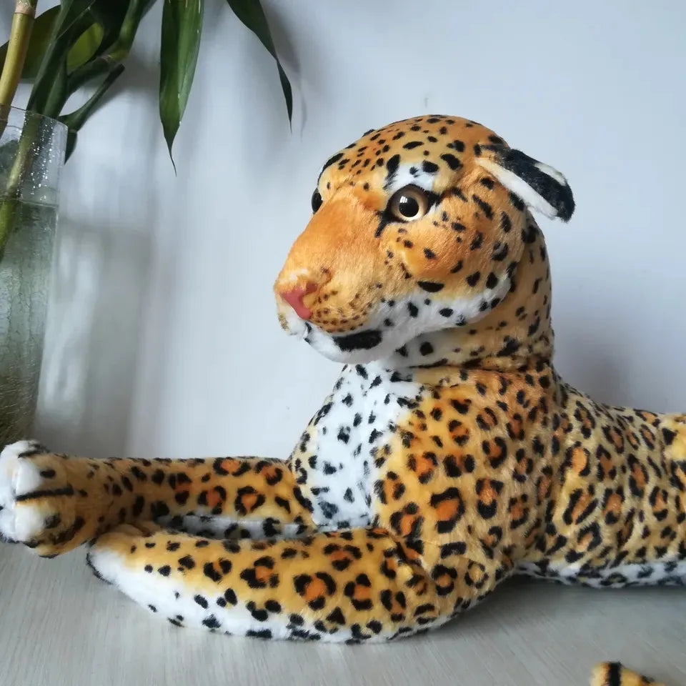 Peluche De Leopardo 80cm Grande Importado Realista