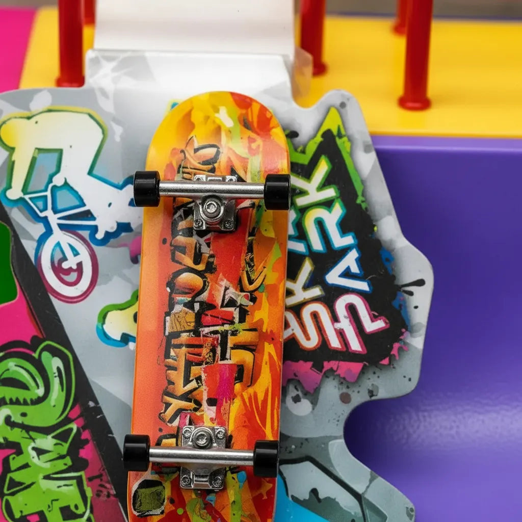 Juego Pista Rampa Con Skate Para Dedos Skatepark Modelo F