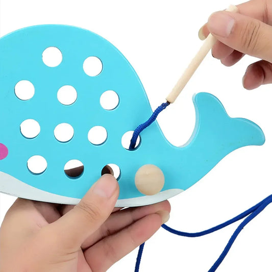 Juego En Madera Para Enebrar Montessori 2 Modelos