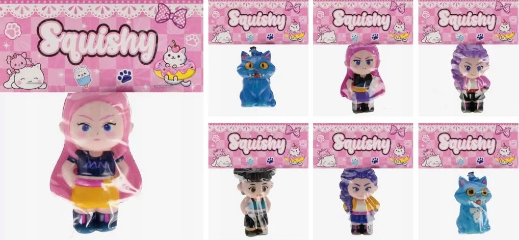 squishy de espuma guerreras kpop unidad 10cm pack x3