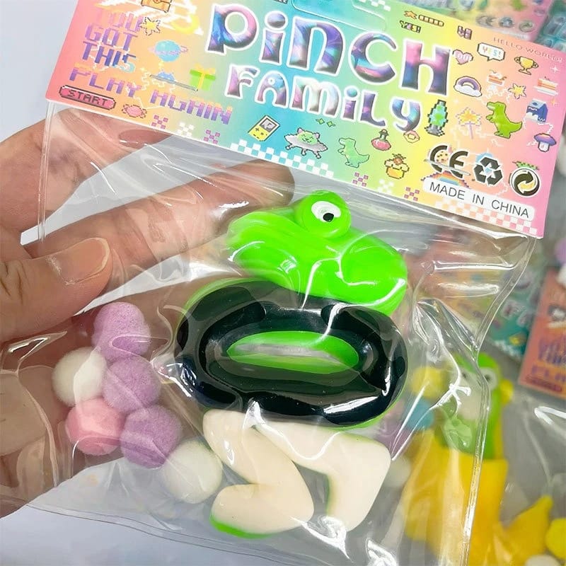 Squishy Italian Brainrot Pinch Family Pack X3