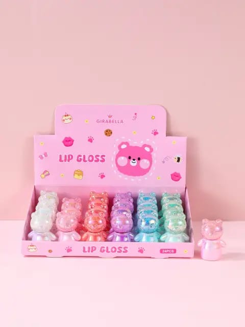Maquillaje Infantil Brillo Labial Osito Brillante