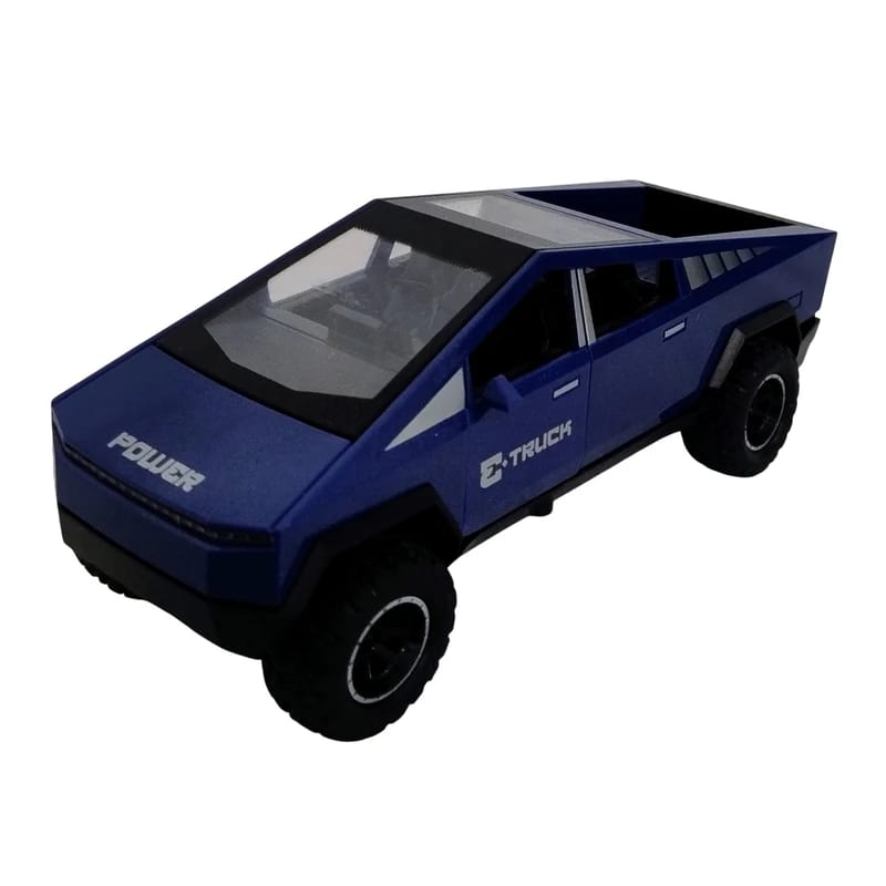 Auto Tesla Cybertruck Con Luz Lanza Humo