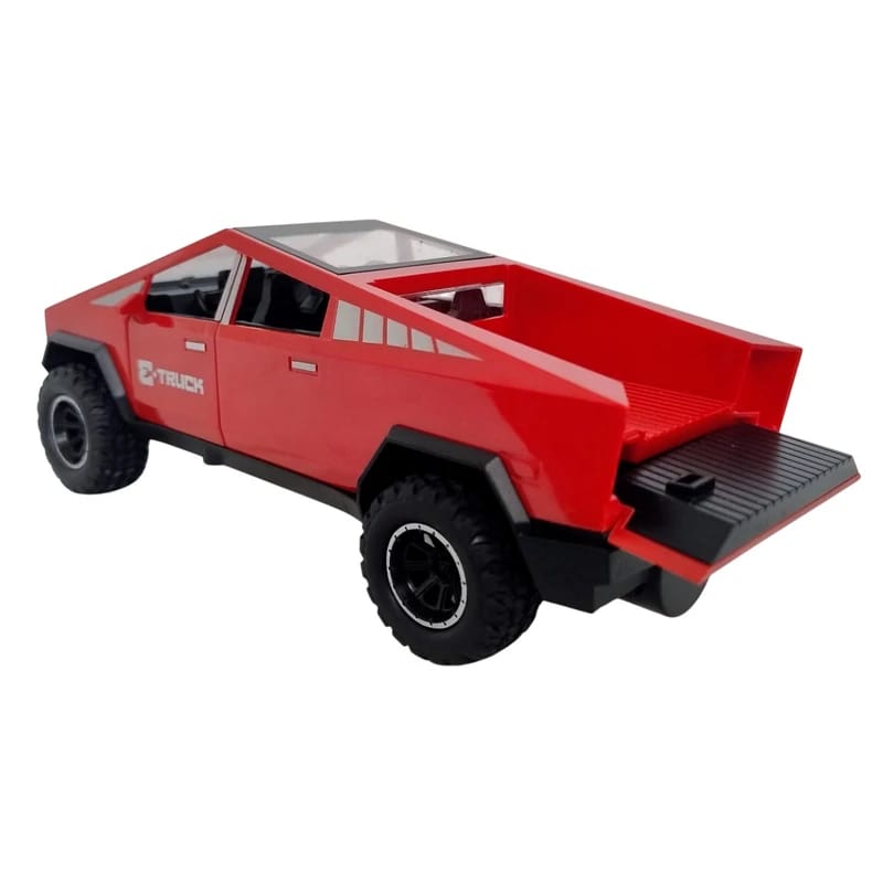 Auto Tesla Cybertruck Con Luz Lanza Humo